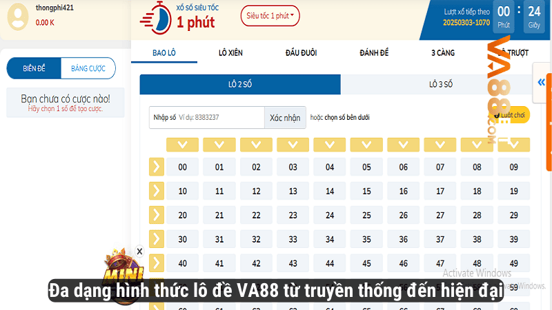 Đa dạng hình thức lô đề VA88 từ truyền thống đến hiện đại