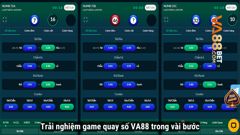 Trải nghiệm game quay số VA88 trong vài bước